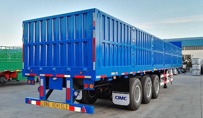 Three-axle Dropside Flatbed/Cargo Trailer with 1.6m Side-wall